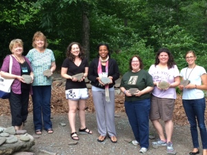 Me and some fellow UnWorkshop writers hanging in the poetry garden.